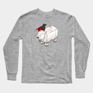 Christmas Minecraft goat Long Sleeve T-Shirt